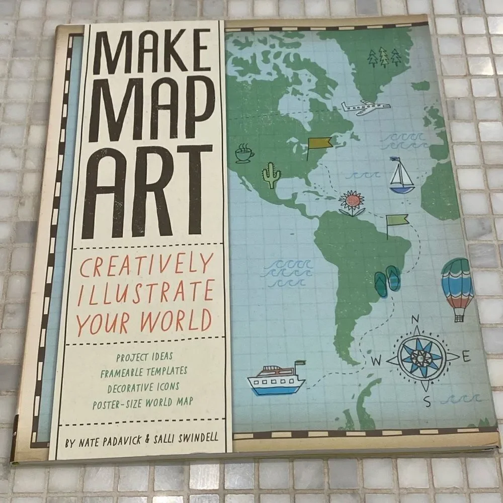 NEW Make Map Art creative Book for Kids and Adult
